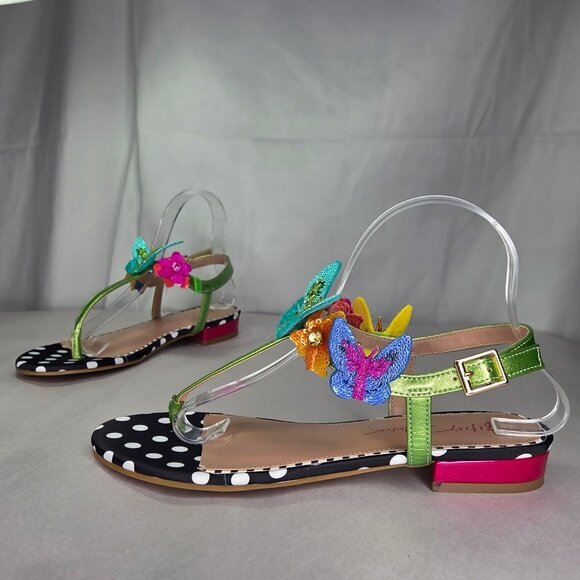 NWT Betsey Johnson Women's Halie Butterfly Thong Sandals - Picture 3 of 9